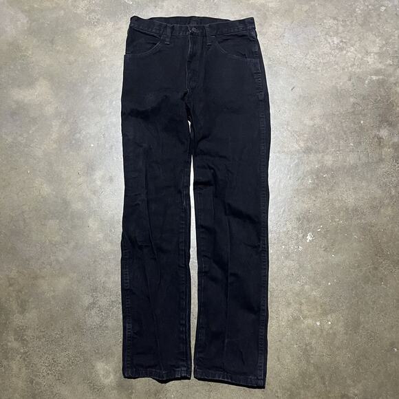 Vintage Y2k Rustler Black Straight Leg Western Jeans 30x32 - Picture 1 of 3